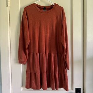 Wild Fable Orange Long Sleeve Dress, Size L